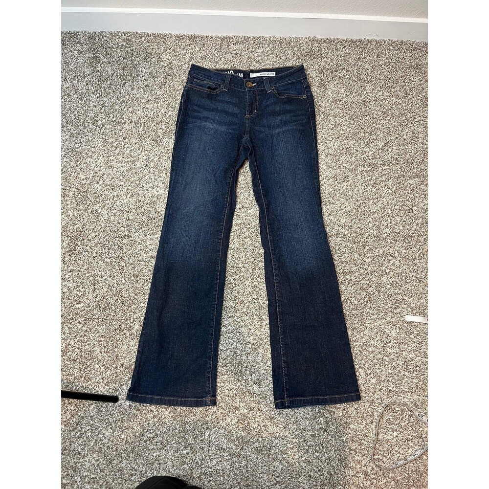 DKNY Jeans Soho Jean Womens 4 Blue Bootcut Dark Wash Mid Rise Denim Pockets